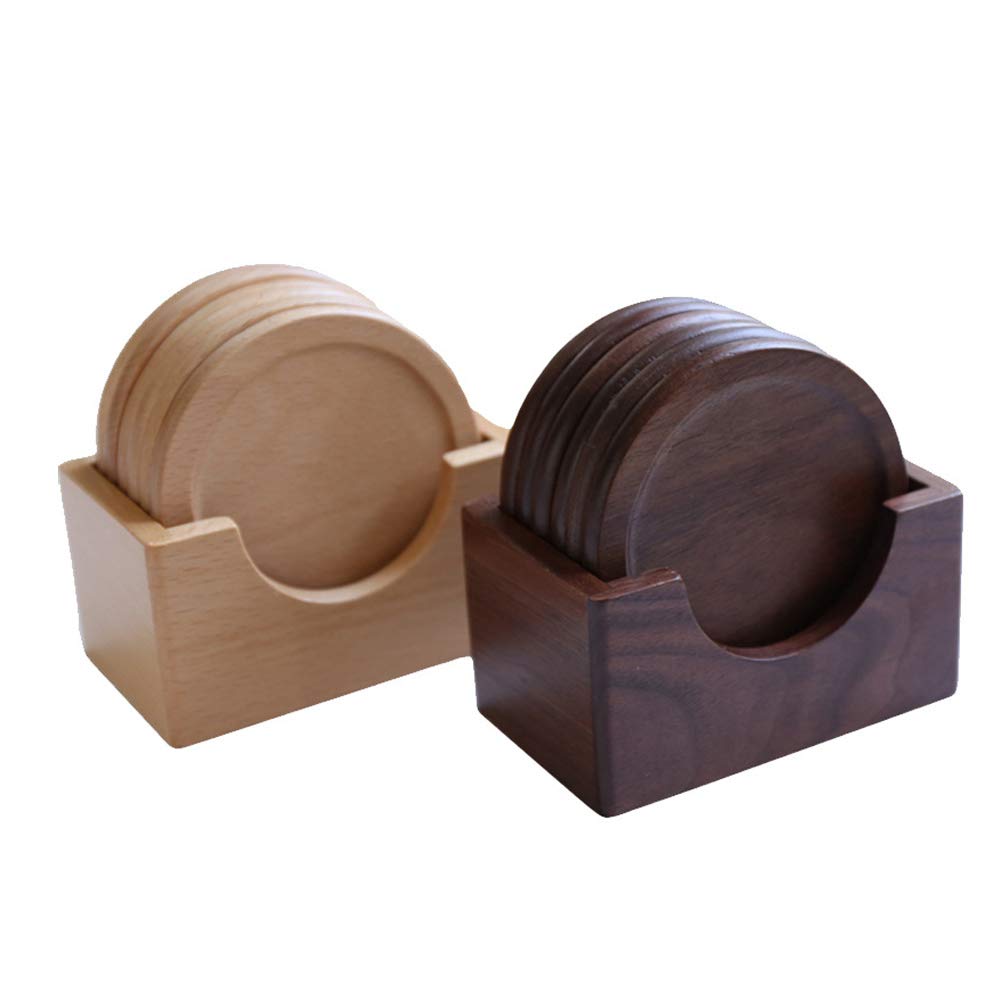 GKD Lot De 6 Dessous De Verre En Bois MDF Avec Support, 8,9