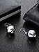 Tatuo 2 Pairs of Disco Ball Earrings 60's or 70's Silver Disco Ball Earrings for Women