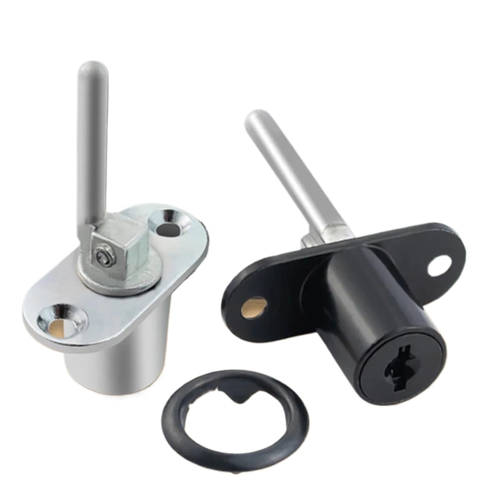 Desk Drawer Lock 3pcs Cylinder Locks Cabinet Mailbox Lock Furniture Desk Drawer Cupboard Box with 2 Keys for Hardware(Black 16mm)