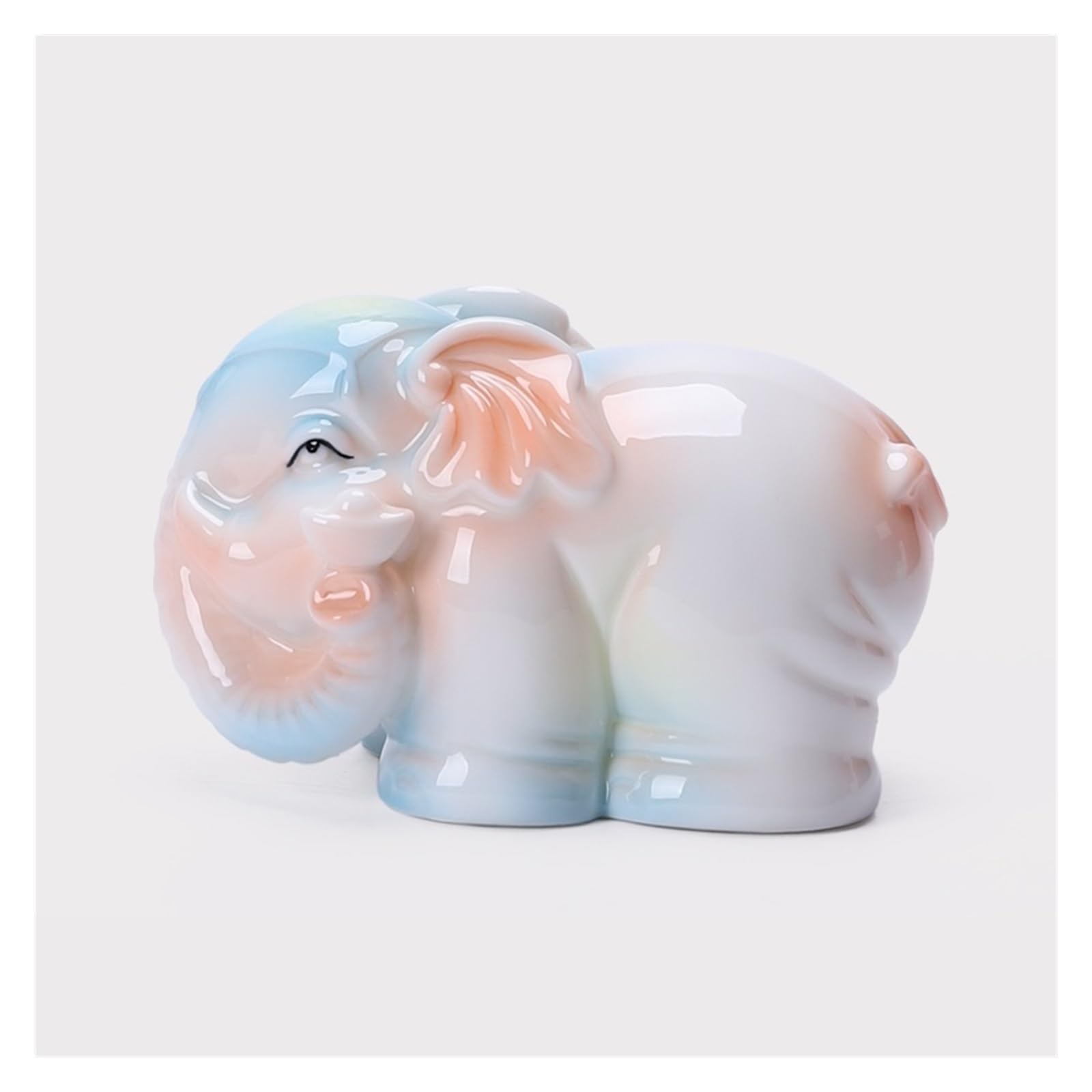 Figuras Pequeñas de Mesa Para Decoración Del Hogar Adornos creativos de elefante de cerámica for sala de estar, artesanías de elefante, decoración de escritorio Decoraciones de Estantería de Sala de E