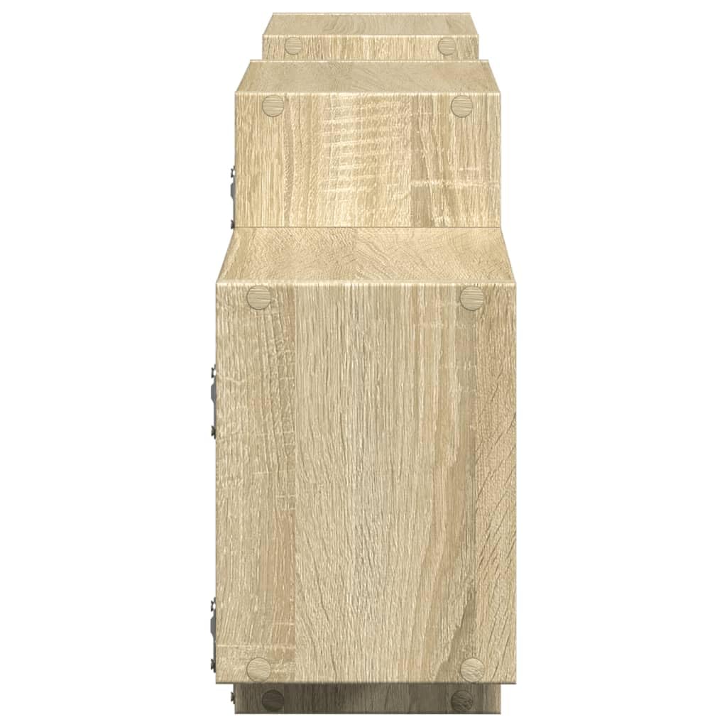 vidaXL Étagère Murale chêne Sonoma 129x18x42 cm Bois d'ingénierie