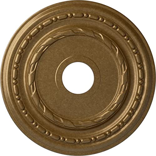 Ekena Millwork CM17DUPASDecorative Ceiling Medallions Modeled After Original Historical Patterns & Designs, Pale Gold