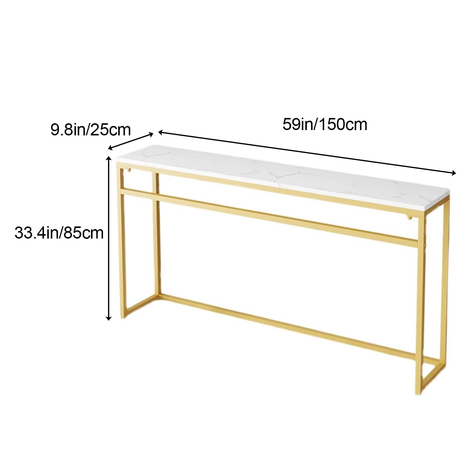 Półka chłodnicy, wielofunkcyjny stół do przechowywania z metalową ramą do salonu, duży 70,8 cala/180 cm design na sofę