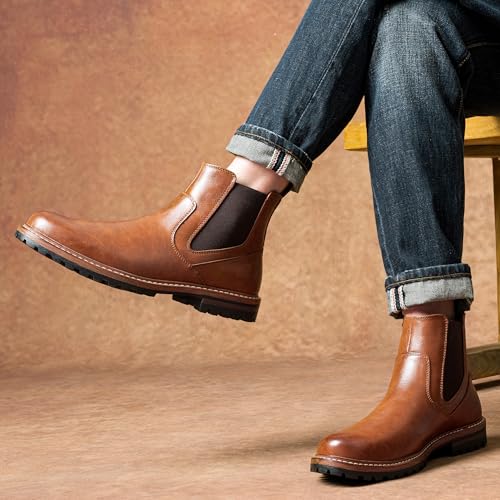 Jousen Chelsea Boots Men Casual Slip On Ankle Waterproof Mens Boots3