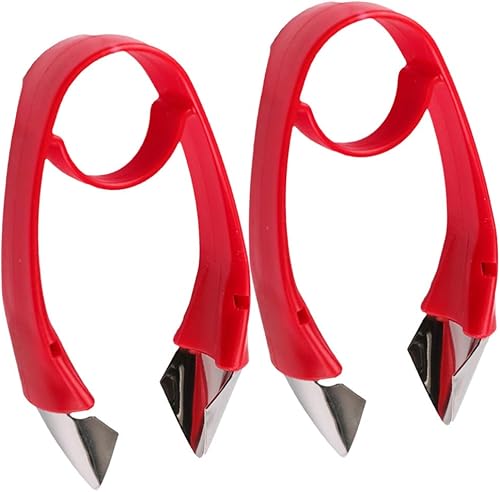 DOITOOL Pelador de patatas, 2 piezas, descascarillador de fresas, removedor de tallos de frutas, separador de cuchara, removedor de tallos de