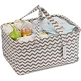 Hinwo - Cesta para pañales de bebé, 3 compartimentos, orga