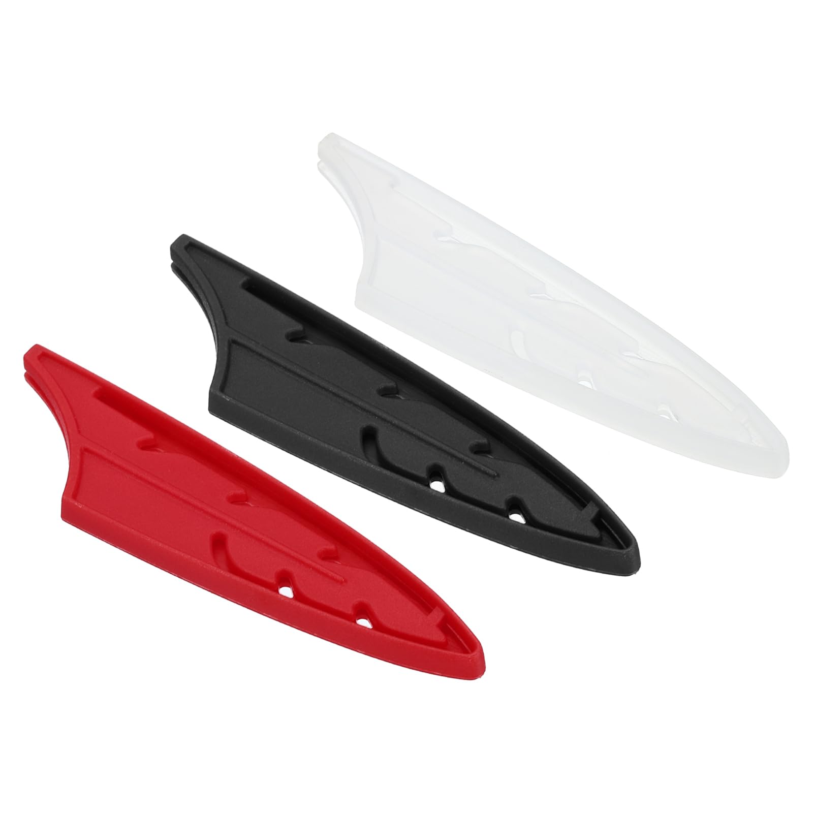 PATIKIL Protezioni Per Lama Coltello Da Cucina – Set Da 3 Coprilama In PP Per Coltello 3,5" (Rosso, Trasparente E Nero) - 3