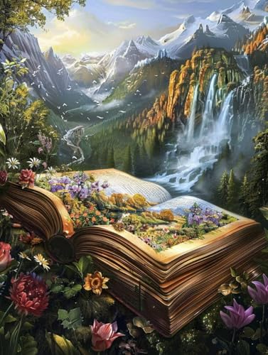Livre numéro d'art paysage acrylique 100x130cm et kit créatif peinture pour adulte