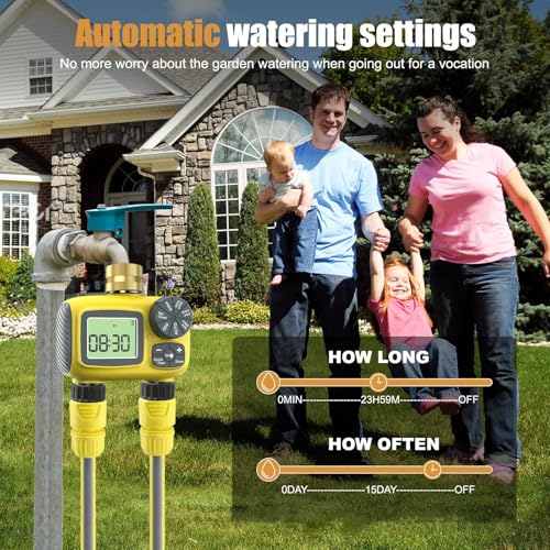 Minuteur d'eau intelligent LCD pour l'irrigation automatique du jardin