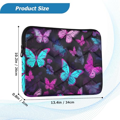 Funda para laptop 13-14 pulgadas con diseño mariposas coloridas miniatura 3