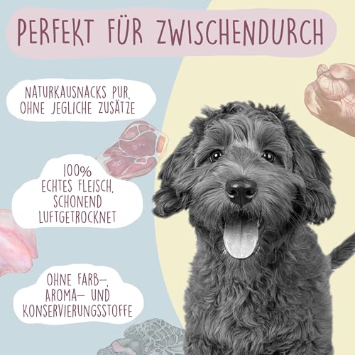 Fidelis - Rinderschlund getrocknet für Hunde 1000gr - Natursnack Leckerlis aus 100% natürlichen Rohstoffen - Hunde Leckerli für zwischendurch pflegt & stärkt das Gebiss - Ohne Konservierungsstoffe