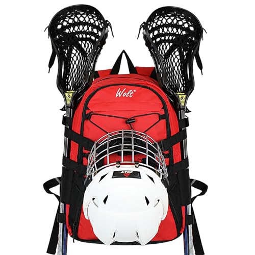 image for WOLT | Lacrosse Bag-Lacrosse Backpack with Two Sticks Holder-Large Fie