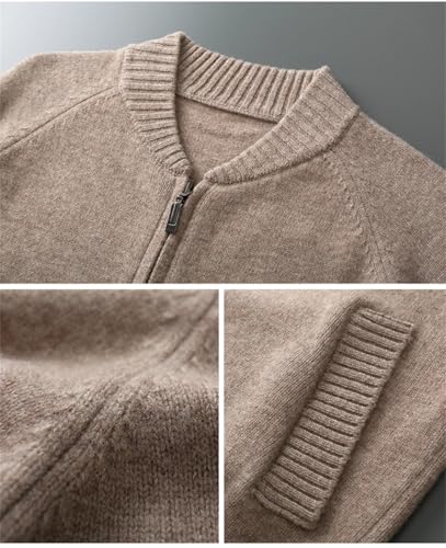 Men Casual Knitted Business Sweater Men's Stand-Up Collar Zipper Knitted Sweater Solid Color Sweater3