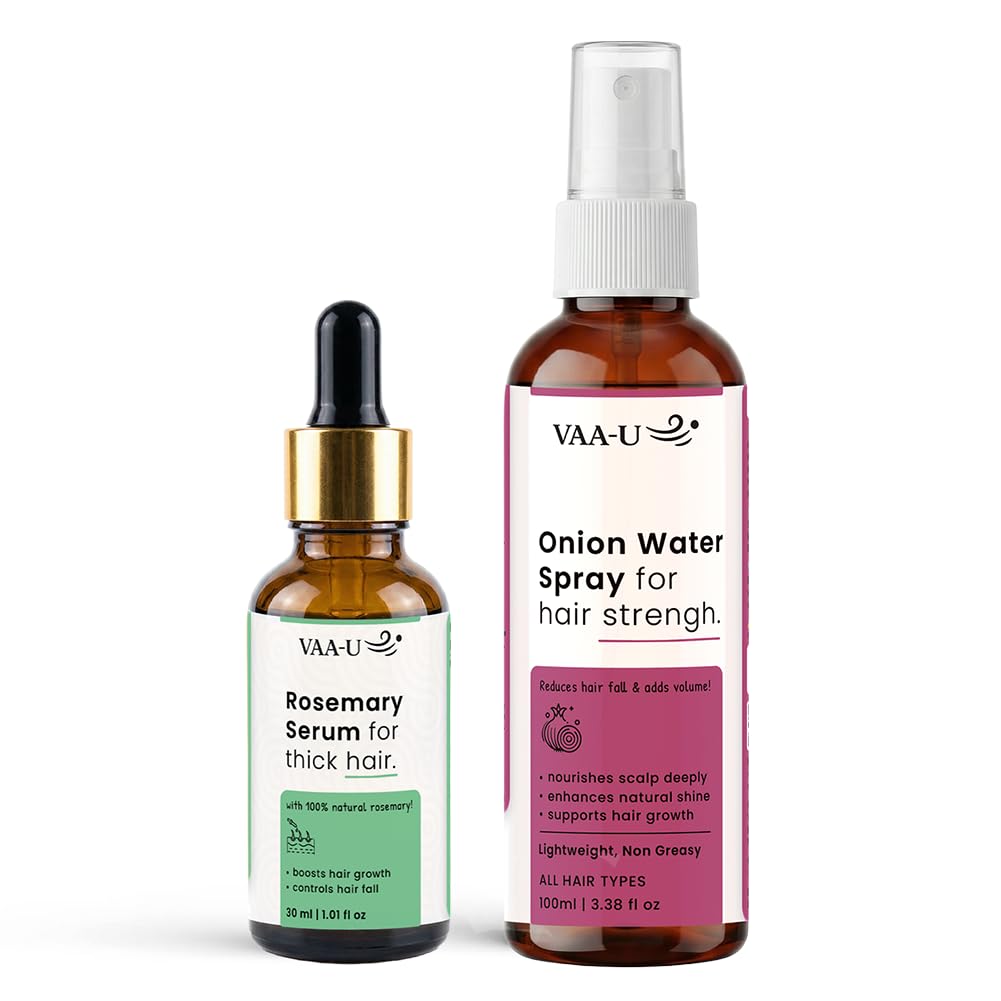 Rosemary Hair Growth Serum 30ml & Onion Water Hair Spray 100ml Combo | Dual Hair Care Combo | Lightweight Formula | Non Sticky | Scalp Nourishment | Daily Hair Care | Fast Absorbing-image-35
