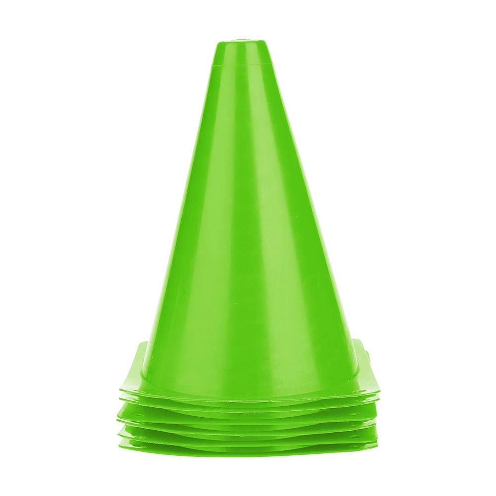 Alomejor Conos de Entrenamiento,Resistentes Conos fútbol plástico Verde 18cm 6 Piezas for Jugadores Profesionales Equipos niños Entrenamiento en casa