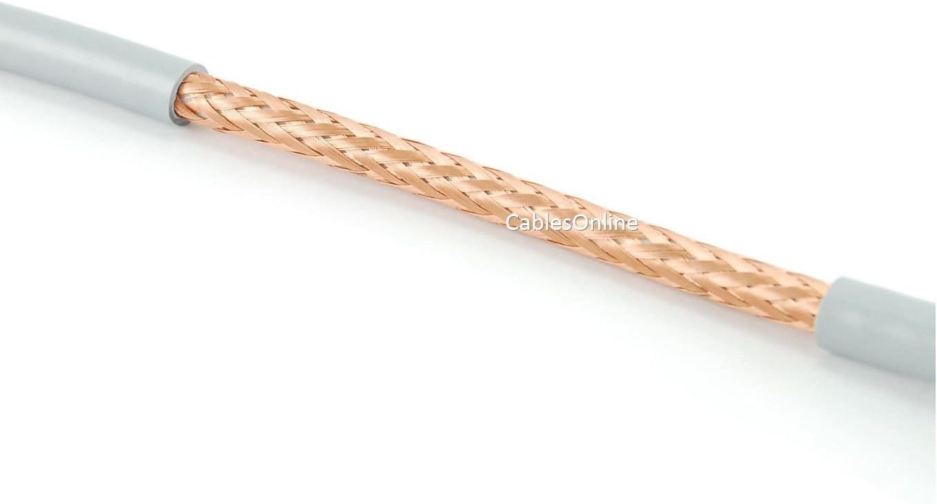 CablesOnline 150ft RG-8/U Mini Coax UHF PL-259 Male/Male Grey Antenna Cable (R-U8150)