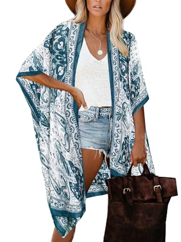 Image of Moss Rose Women Summer Bikini Kimono Bathing Suit Cover Ups for Swimwear