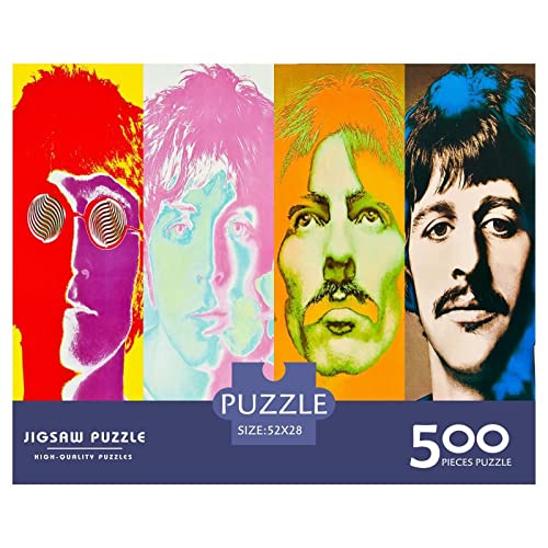 The Beatles Puzzles for Adults 500 Piece Famous Bands Jigsaw Puzzle for Adults 500 Pieces for Family Game Teens and Kids Jigsaw Puzzles 500pcs (52x38cm) - Les Beatles, Paul McCartney, John Lennon, RIngo Starr, George Harrison The Beatles Puzzles for Adults 500 Piece Famous Bands Jigsaw Puzzle for Adults 500 Pieces for Family Game Teens and Kids Jigsaw Puzzles 500pcs (52x38cm) – Image 3