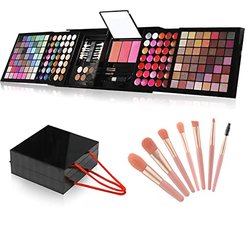 All In One Makeup Kit, 177 Color Eyeshadow Platte Blush Lip Gloss Concealer Eyebrow Powder Beauty Makeup Kit for Women Full Kit, Make Up Kit with Mirror & Makeup Brushes Set