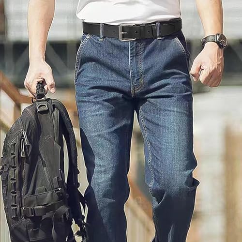 Men's Retro Needle Buckle Leather Belt - Alloy Buckle (130cm/Brown)3