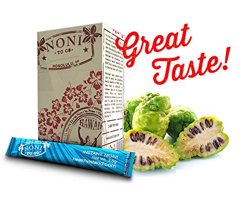 Squeeze Dried Noni To Go Sticks, Hawaiian Noni And Green Tea Blend, Antioxidant-Rich, Anti-Aging, And Immune-System Boost Blend With Green Tea Caffeine For Energy, Pack Of 30 #TOP4