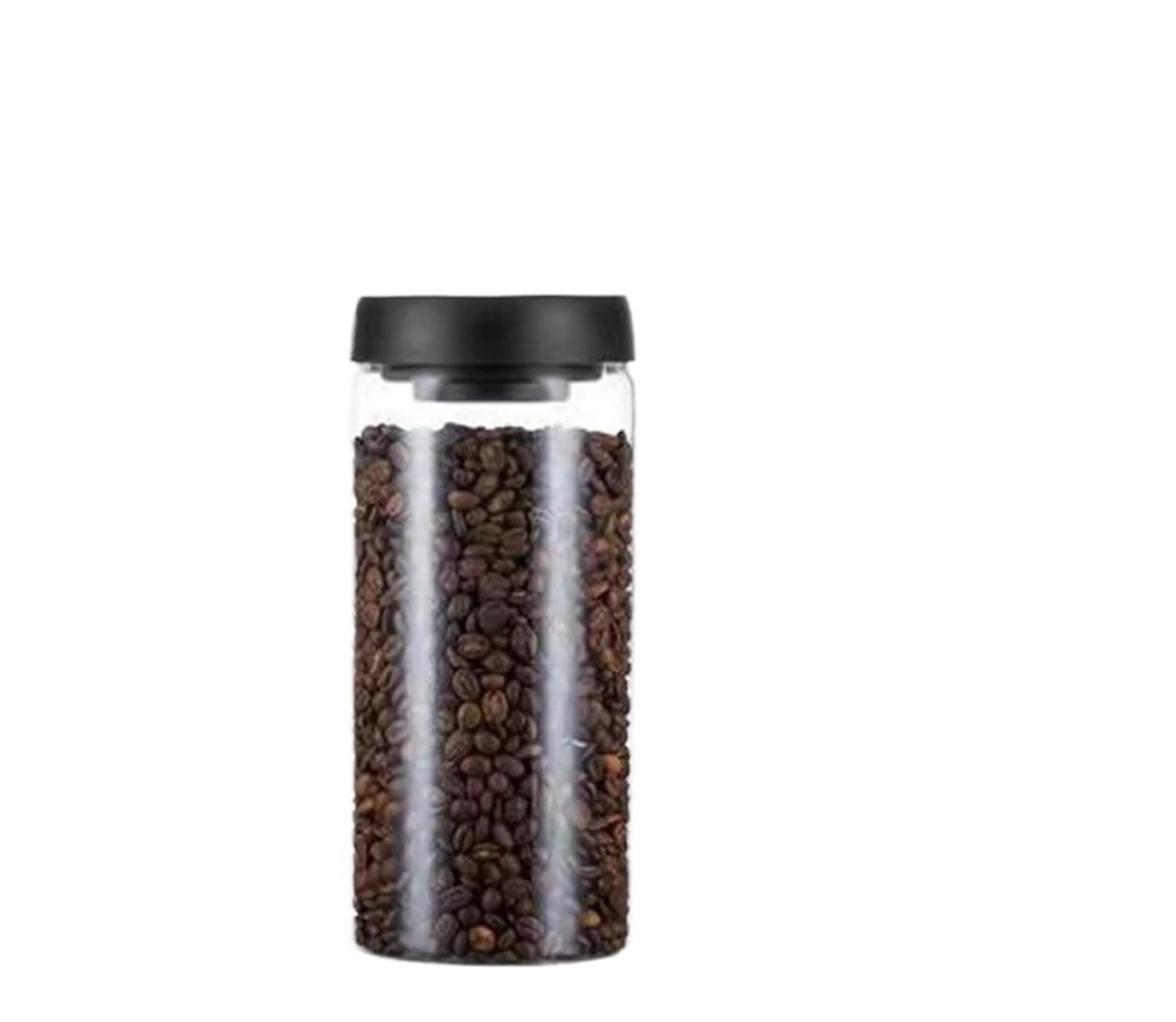 Serbatoio sottovuoto for chicchi di caffè stoccaggio for alimenti in vetro for uso domestico for serbatoio del tè trasparente Per Tè Caffè(1800ml)