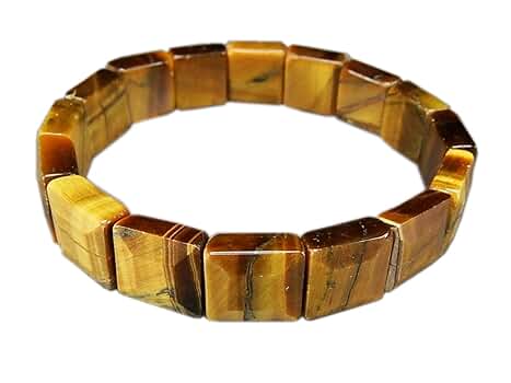 メキシカンジュエリー　タイガーアイバングル Amazon | [石街] AAタイガーアイ四角カットバングルブレスレット