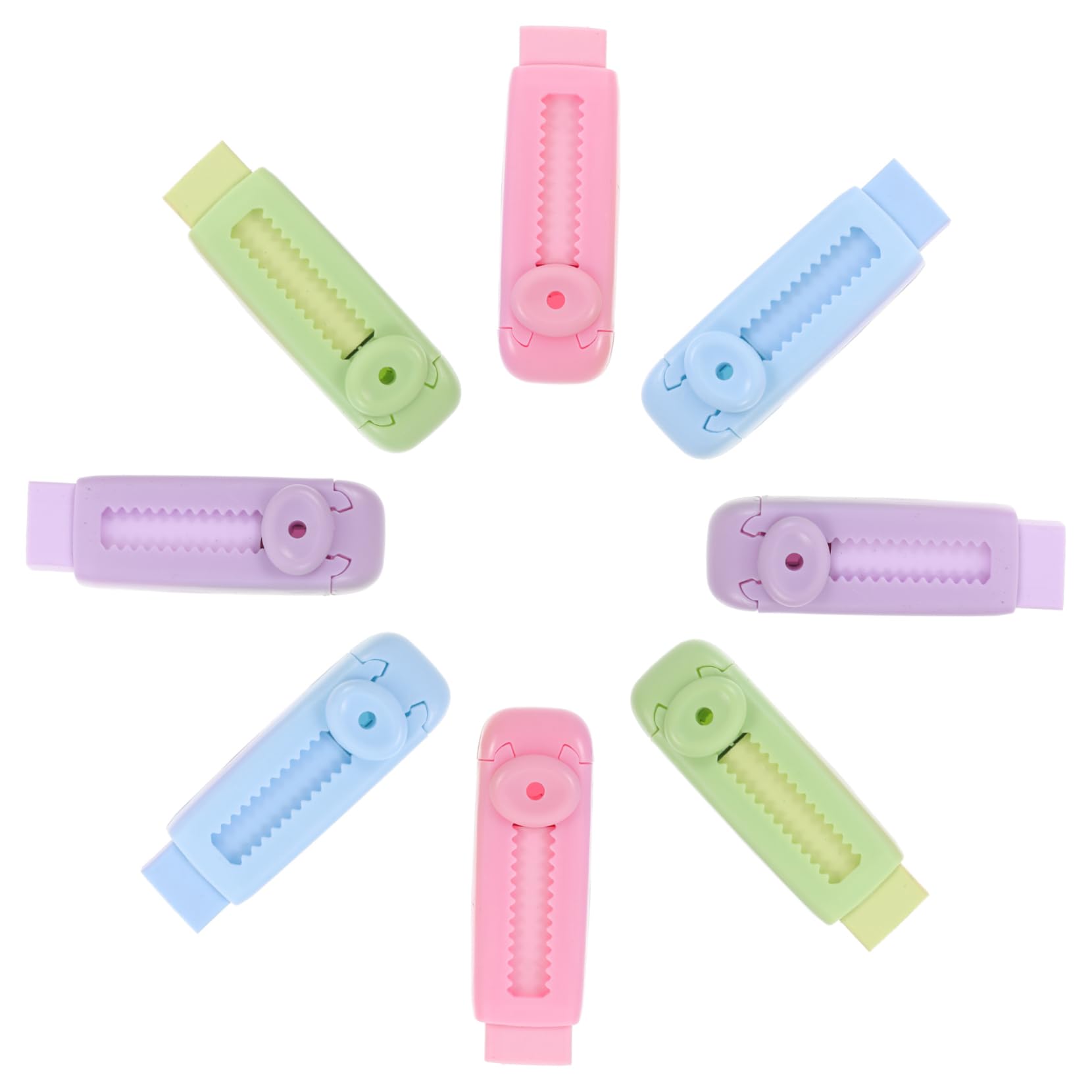 VILLCASE 5 Ensembles Gomme Télescopique Gomme À Effacer Marqueurs Stylos Gel Effaçables Essuyer Gomme Pétrie Gommes À Crayons Surligneurs Rétractable Petites Gommes D'école 8 Pièces X 5