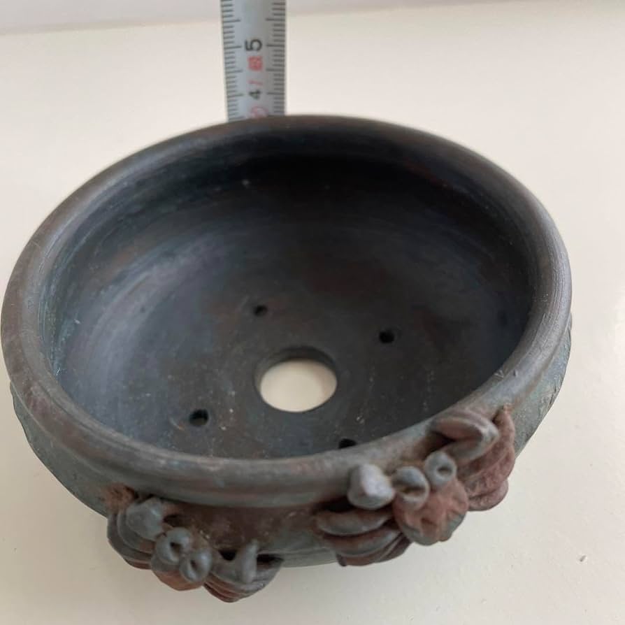 Amazon.co.jp: 盆栽鉢 常滑焼 筒井竹二郎作 落款:泥珠 : ホビー