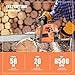 20" Petrol Chainsaw, 58CC 2-Stroke Top Handle Chain Saw, Lightweight Powerful Saw for Tree Felling, Logging, Garden Pruning, Heavy Duty Tasks, 8500rpm (Orange)