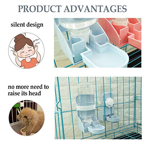 Kathson Rabbit Water Bottle, 17Oz Hanging Water Fountain Automatic Dispenser No Leak Waterfeeder For Bunny Chinchilla Guinea Pig Hedgehog Ferret thumb #3