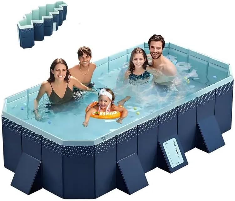 Outdoor Inflatable Swimming Pool, Swimming Pool for Kids, Suitable for Hot Summer Days (65.35'' X 42.13'' X 17.72'')