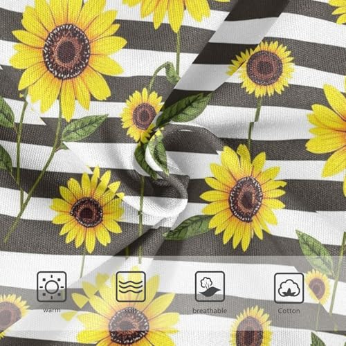 Joisal Cotton Girls Underwear Toddler Yellow Sunflowers Striped Cute Panties Girl Print Kids Undies Briefs 2t3