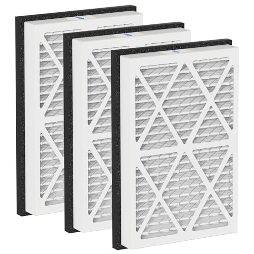20x30x3 MERV 13 Pleated Air Filters Replacement Compatible with Zephyr VGF Series 20x30x3 Whole Home Return Air Grille Filter White 3 Pack