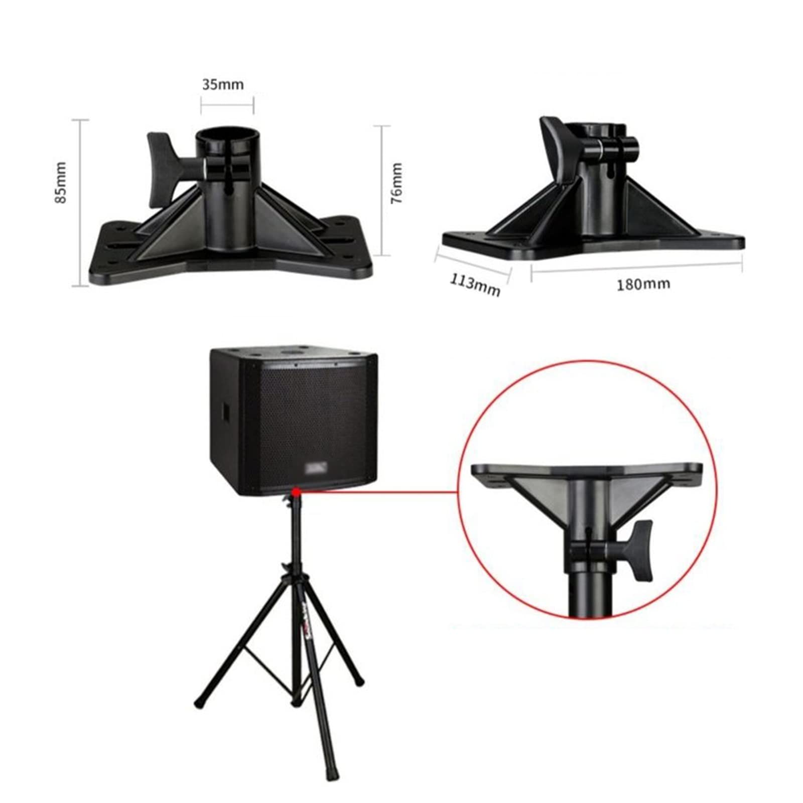 Lautsprecherständer Lautsprecherhalterung, Bodenstativ, Bühnenperformance, Sound-Rack, gewichtete, Dicke Lautsprecher-Bodenhalterung für große Surround-Sound-Lautsprecher (Color : S35-1 Pair)