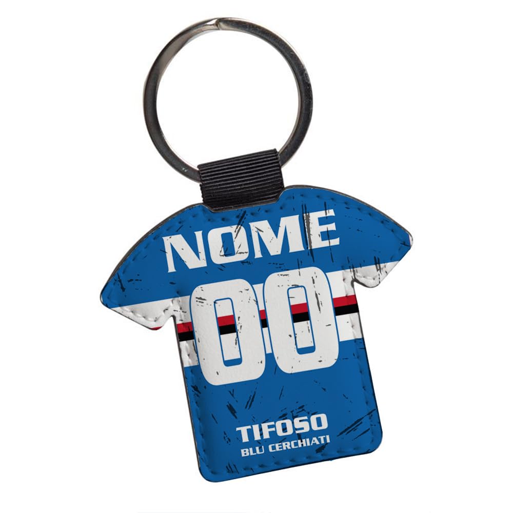 Portachiavi Personalizzato Tifoso Calcio Serie A 7 CM Ecopelle Sublimatica
