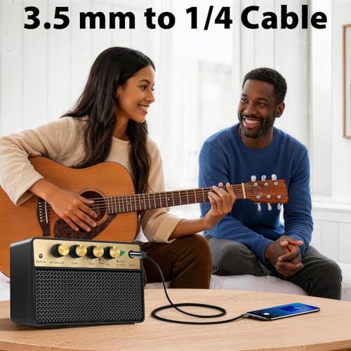 Cable de Audio Stereo Jack 3.5mm a 1/4 Braided 3.3ft miniatura 3