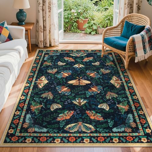 Tapete Lavable Lahome Villette Bug 5x7 Azul miniatura 1