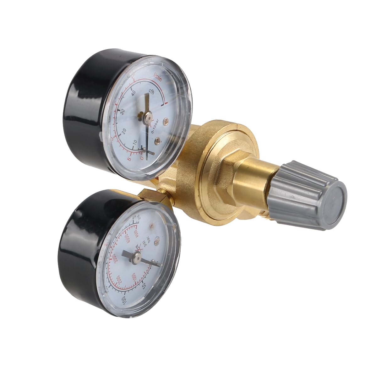 Całkowicie miedziany włoski styl mini regulator CO2 argonu W21.8 gwint jednostopniowy, dodatni wskaźnik ciśnienia