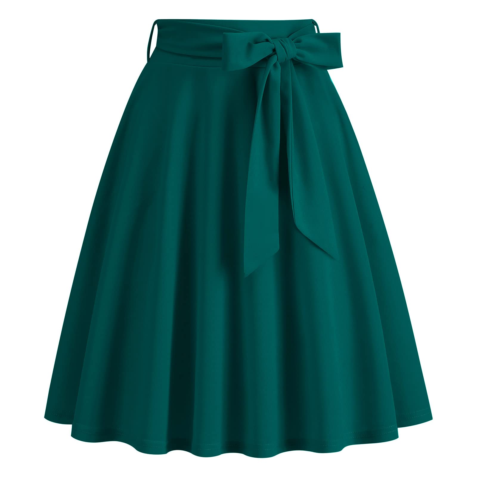 Gonna da donna, lunghezza al ginocchio, stile rockabilly, elegante, vintage, con motivo floreale, stile retrò, stile vintage anni '50