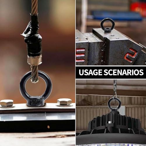 8 Stück Ringmutter M8 Augenmutter 304 Edelstahl Ringmutter M8 Schwarz Gewinde Ösenmutter Ringmuttern Augbolzen für Hängende und Befestigen