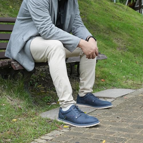 Zapatos Oxford casuales confortables para pies anchos en tallas 45 al 52 2