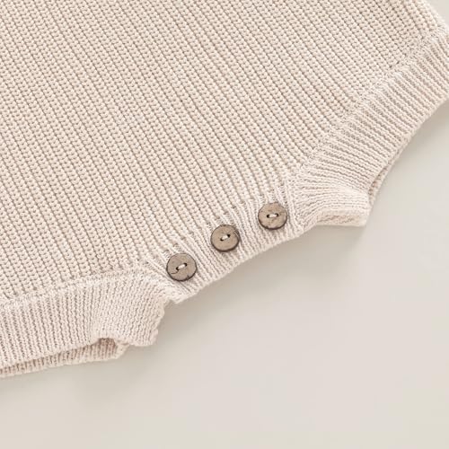 woshilaocai baby boy girl sweater oversized long sleeve romper warm crewneck bodysuit knitted winter clothes