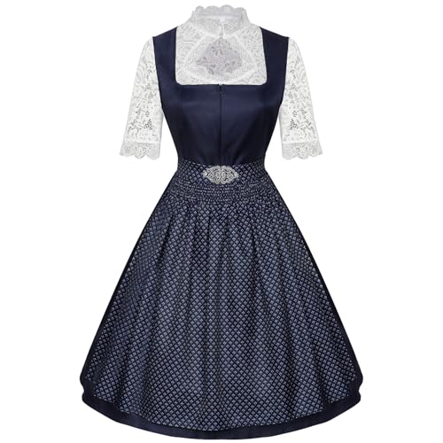 Inmeilifus Dirndl Damen,Dirndl Bluse für Damen, Midi Dirndlkleid...