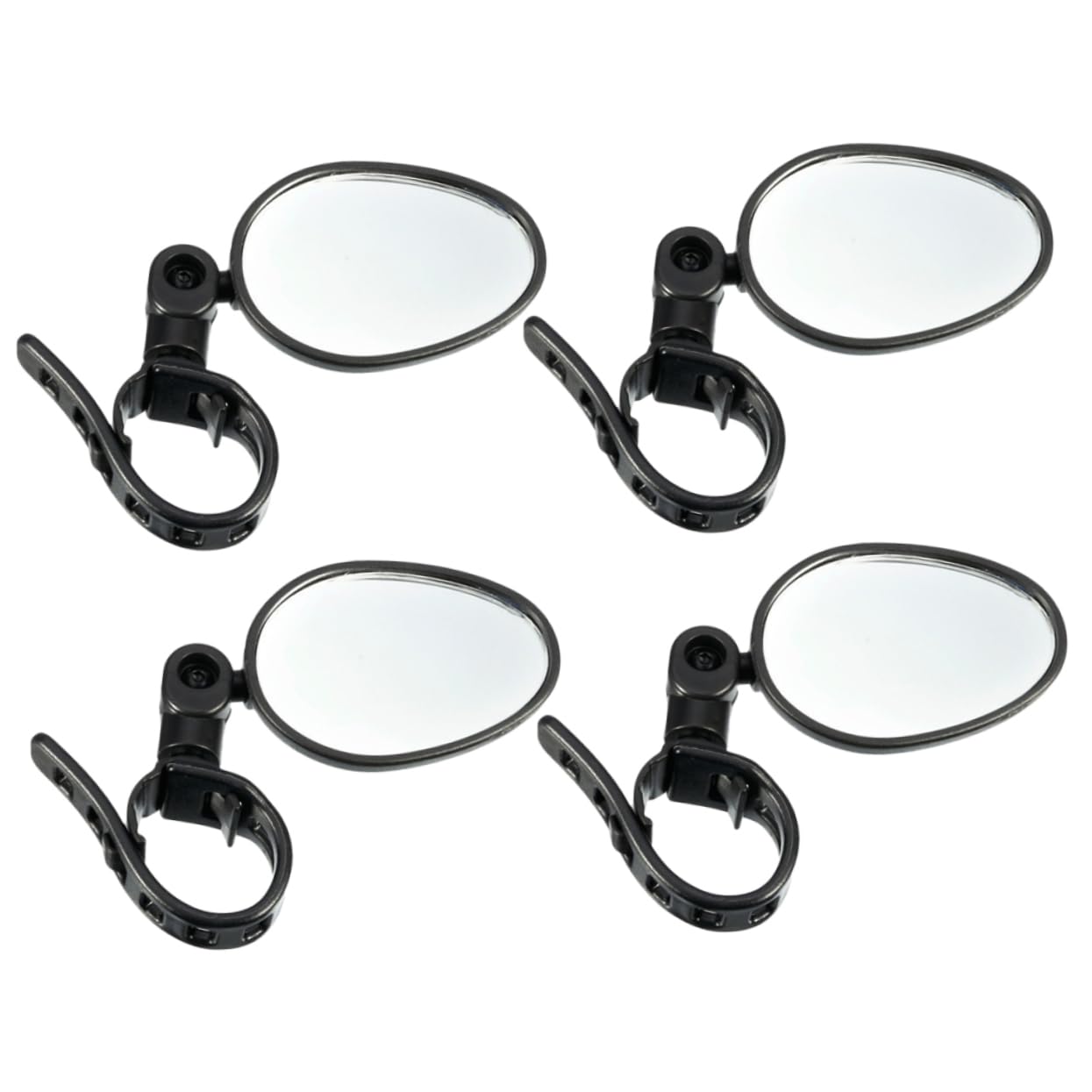 BESTonZON 4pcs Wide Angle Rearview Mirror for Bike Handlebar High Definition Rotational Reversing Mirror Durable Lightweight Accessories Fits Easy Install