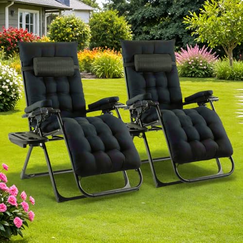 TLGREEN Sonnenliege 2er Set,Liegestuhl klappbar,Gartenliege,Tragfähigkeit...