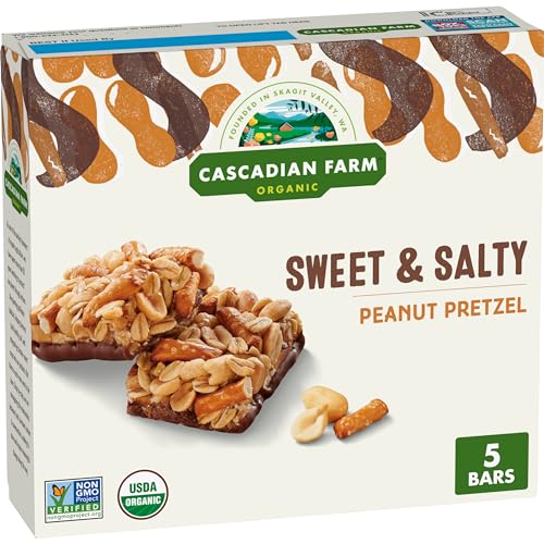Cascadian Farm 00222396 Organic Sweet & Salty Peanut Pretzel Granola Bars cover