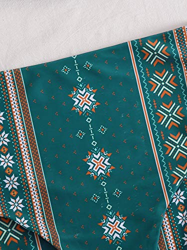 Floerns Women's Boho Two Piece High Waist Bathing Suit Bandeau Swimsuit4