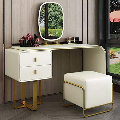 Taburete de maquillaje para el hogar naranja con marco de metal estable 5