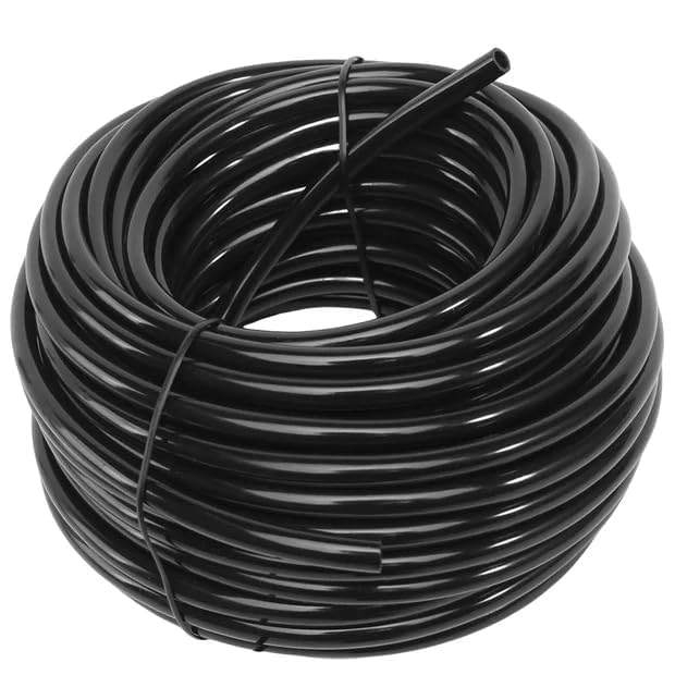 20 Meter Garten Bewässerungsschlauch Innendurchmesser 4 mm/Außendurchmesser 7 mm Schwarz Micro Drip Schlauch für Gartenbewässerung Blumen Pflanzenbewässerung